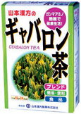 ※こちらの商品は1週間〜10日前後のお届け予定となります。何卒ご了承下さい。 特徴 お茶の生葉原料を理科学処理をしますと、生理機能によって、茶葉の成分中のガンマアミノ酪酸が、増加することが解り、高いガンマアミノ酪酸含有の緑茶を、ギャバロン茶といいます。 ガンマアミノ酪酸は、お湯にすぐ溶けますので、2番だしは殆ど、ガンマアミノ酪酸はありませんので、ご了承ください。 作り方 本品は、食品ですが、成人1日当たり通常の食生活において、摂取している量からみて、1日2〜3袋以内を目安としてお飲み下さい。 &lt;ホットの場合&gt; 湯飲み茶碗に、ティーバック1袋をポンと入れ、80℃〜100℃の熱湯を注いで、2分〜5分間放置、軽く振り出してお飲み下さい。 ご使用中の急須に1袋をポンと入れ、お飲みいただく量の湯を入れてお飲み下さい。 ※濃いめをお好みの方はゆっくり、薄目をお好みの方は、手早く茶碗に給湯してください。 &lt;アイスの場合&gt; 上記のとおり煮出した後、湯ざましをして、冷蔵庫の中に保管、冷やしてからお飲み下さい。 アイスは、濃いめの方がおいしい味です。 原材料 ギャバロン葉(1袋中3.3g)、緑茶、ハブ茶、ソバ実、玄米、かき葉、根コンブ、ウーロン茶、カンゾウ 　ギムネマ・シルベスタ、食物繊維(パインファイバー) 広告文責 くすりの勉強堂 TEL 0248-94-8718 ■製造元：山本漢方製薬株式会社