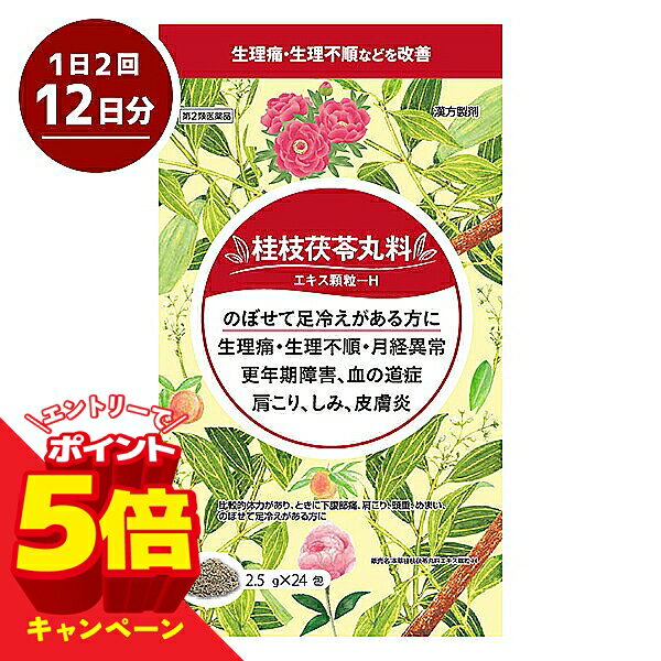 【エントリーでP5倍】【第2類医薬品】 本草 桂枝茯苓丸料エキス顆粒-H 2.5g×24包 メール便送料無料 / ケイシブクリョウガン/勉強堂 女性漢方