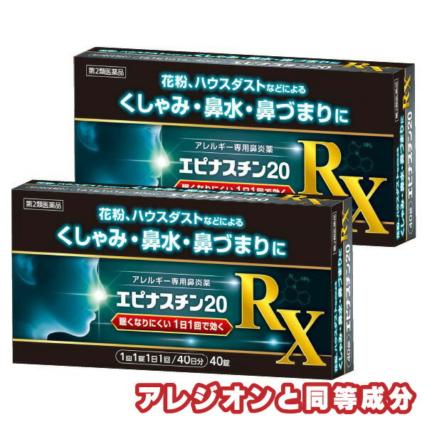 【第2類医薬品】エピナスチン20 RX 40錠 2個セット ※セルフメディケーション税制対象商品 花粉症薬 鼻炎薬 アレルギ…