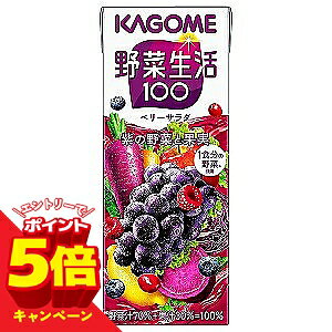 【エントリーでP5倍】野菜生活100 ベリーサラダ 200ml×24本 送料無料