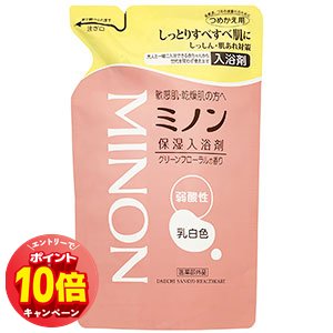 「エントリーでポイント10倍」ミノン 薬用保湿入浴剤 詰め替え 400mL【医薬部外品】