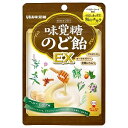 ※パッケージデザイン等は予告なく変更されることがあります。予め御了承下さい。【商品特徴】 のどにまっすぐ粉のチカラより本格的なのど飴にリニューアル！●発酵はちみつ使用でリニューアル より本格的なのど飴にするため、発酵はちみつを使用しリニューアルしました。●のどにまっすぐ粉のチカラ 「プロポリス」「ローヤルゼリー」「発酵はちみつ」みつばち由来の3つの守るチカラと、ハーブのチカラがパウダーコート製法でそのまま届きます。●ハニーミルク味 ハーブがきいたスッキリとした味わいのハニーミルク味です。【原材料】 水飴（国内製造）、砂糖、粉乳、生クリーム、植物油脂、はちみつ発酵物、ドロマイト、ハーブエキス、ローヤルゼリー、キキョウエキス、カンゾウ末、プロポリス抽出物含有食品／甘味料（ソルビトール、アセスルファムK、スクラロース）、香料、乳化剤、調味料（アミノ酸）、酸味料、ビタミンC、（一部に卵・乳成分・大豆を含む） 【栄養成分】（1粒2.7gあたり）エネルギー 10kcal、たんぱく質 0.03g、脂質 0.04g、炭水化物 2.5g、食塩相当量 0.005g（推定値）本品に含まれるアレルギー物質＜特定原材料及びそれに準ずるもの＞卵・乳・大豆【注意事項】・直射日光・高温多湿を避け、保存してください。・開封後は早めにお召し上がりください。■発売元：味覚糖株式会社 広告文責 くすりの勉強堂TEL 0248-94-8718