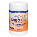 ※パッケージデザイン等は予告なく変更されることがあります。予め御了承下さい。商品特徴優れた除菌効果 ・第四級アンモニウム、エタノール、アルカリ剤の3つの成分が相乗作用を発揮し、優れた除菌効果を発揮します。簡単手間なし ・クロスに薬液を含浸させているので、液を調製する手間が省けます。衛生的な使い捨てタイプ ・クロスは使い捨てのため雑巾の管理等の必要がなく、いつも衛生的にご使用いただけます。開封日シール付き ・開封日が書き込める記録シールがついています。ご施設での使用状況管理にご使用ください。低腐食性 ・金属やプラスチックの腐食が少なく、環境表面・器具・物品にやさしい除菌クロスです。2度拭き不要 ・清拭後、すばやく乾き、2度拭きの必要がないため簡便にご使用いただけます。【用途】 ドアノブ・ベッド柵・オーバーテーブル・ME機器など、手が頻繁に触れる部位や、便座・トイレまわりの除菌に。成分 第四級アンモニウム塩、エタノール、アルカリ剤、pH調整剤注意事項&lt;使用上の注意&gt; ・乾燥を防ぐために使用後はフタをしっかりと閉めて下さい。 ・材質、塗装の種類によっては表面が変色、変質することがありますので、目立たない部分で試してから使用してください。 ・機器などに使用のときは機器付属の「取扱説明書」をご覧ください。・目、顔など人体や食器、食品には使用しないでください。 ・水に溶けませんので、トイレに流さないでください。・用途以外に使用しないでください。 ・使用時には手袋を着用し、目に入らないように注意してください。 ・使用している不織布の性質上、経時的に不織布が変色することがありますが、使用上問題ありません。広告文責くすりの勉強堂TEL 0248-94-8718■発売元：サラヤ株式会社