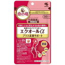 ※パッケージデザイン等は予告なく変更されることがあります。商品特徴●年齢とともに変化する女性の健康と美容に ●エクオールと健康・美容サポート成分配合サプリ ●エクオールを摂りましょう「大豆イソフラボン」はお腹で腸内細菌により「エクオール」になることで力を発揮します。エクオールを体内で作れるのは日本人の約50％とされているため「エクオール」を直接摂ることをお勧めします。 ●GABA、亜鉛、燕の巣、アスタキサンチンが女性の健康と美容をサポート●着色料、香料、保存料すべて無添加お召し上がり方 1日の目安：2粒1日2粒を目安に、かまずに水またはお湯とともにお召し上がりください。成分（1日目安量あたりの含有量） 発酵大豆イソフラボン（エクオール2mg含有） 25.5mgGABA含有大麦乳酸発酵エキス 31.4mg亜鉛酵母（亜鉛6.0mg含有） 120.0mg燕の巣エキス 1.4mgアスタキサンチン含有ヘマトコッカス藻抽出物 3.3mgビタミンE 0.7mg結晶セルロース 142.6mgデンプン 103.1mgヒドロキシプロピルセルロース 25.0mgアラビアガム 12.0mgシクロデキストリン 10.9mgステアリン酸カルシウム 10.0mg微粒酸化ケイ素 8.5mgマルトデキストリン 5.6mg栄養成分表示 （2粒）あたりエネルギー 1.9kcalたんぱく質 0.091g脂質 0.0035〜0.035g炭水化物 0.34g 食塩相当量 0.00018〜0.0074g亜鉛 6.0mgカルシウム 0.15〜1.5mgビタミンE 0.0067〜0.67mg エクオール 2mgGABA 28mgアスタキサンチン（フリー体として） 0.006〜0.6mg原材料名 亜鉛酵母（国内製造）、デンプン、GABA含有大麦乳酸発酵エキス、大豆胚芽抽出発酵物、マルトデキストリン、燕の巣エキス/結晶セルロース、ヒドロキシプロピルセルロース、アラビアガム、シクロデキストリン、ステアリン酸カルシウム、微粒酸化ケイ素、カロテノイド、シェラック、ビタミンE ご注意・1日の摂取目安量を守ってください。・乳幼児・小児の手の届かない所に置いてください。・乳幼児・小児には与えないでください。 ・妊娠・授乳中の方は摂らないでください。・薬を服用中、通院中の方は医師にご相談ください。 ・食物アレルギーの方は原材料名をご確認の上、お召し上がりください。 ・体質体調により、まれに体に合わない場合（発疹、胃部不快感など）があります。その際はご使用を中止ください。 ・原材料の特性により色等が変化することがありますが、品質に問題はありません。■発売元：小林製薬株式会社