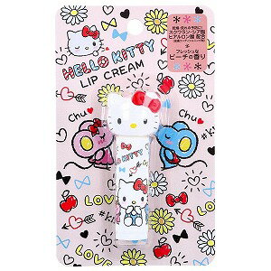 ハローキティ ダイカットリップクリーム フレッシュなピーチの香り 4g
