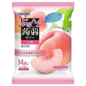オリヒロ ぷるんと蒟蒻ゼリーパウチ 白桃 6個入の商品画像
