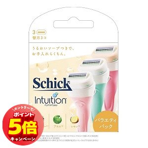 「エントリーでポイント5倍」シック イントゥイション バラエティパック 替刃 3コ入 「エントリーでポイント5倍」シック イントゥイション バラエティパック 替刃 3コ入