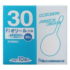 ※パッケージデザイン等は予告なく変更される場合がございます。予めご了承下さい。【特徴】 ●便秘の方に便利で、スッキリとした快適さを提供します。●ノズルが長く、介護にも適しています。 ●先端部分がソフトタッチで柔らかく、違和感なくご使用いただけます。●医薬品。【使用上の注意】 ■してはいけないこと連用しないこと(常用すると、効果が減弱し(いわゆる「なれ」が生じ)薬剤にたよりがちになる。)■相談すること 1.次の人は使用前に医師、薬剤師又は登録販売者に相談すること。(1) 医師の治療を受けている人。(2) 妊娠または妊娠していると思われる人。(流早産の危険性があるので使用しないことが望ましい。)(3) 高齢者。(4) はげしい頭痛、悪心・嘔吐、痔出血のある人。(5) 心臓病の診断を受けた人。 2.次の場合は、直ちに使用を中止し、本品の外箱を持って医師、薬剤師又は登録販売者に相談すること。(1) 2〜3回使用しても排便がない場合 ■その他の注意たちくらみ、肛門部の熱感、不快感があらわれることがある。【効能・効果】 便秘【用法・用量】 12才以上、1日1回1個(30g)を直腸内に注入します。それで効果の見られない場合には、さらに同量をもう一度注入してください。 ＜用法・用量に関する注意＞(1)用法・用量を厳守すること。 (2)本剤使用後は、便意が強まるまでしばらくがまんすること。(使用後、すぐに排便を試みると薬剤のみ排出され、効果がみられないことはあります。) (3)12歳未満の小児には使用させないこと。(4)浣腸にのみ使用すること。 【成分】 (本品100g中)日局 濃グリセリン・・・43％添加物として塩化ベンザルコニウムを含有します。 【剤形】 挿入剤区分 日本製／第2類医薬品【保管及び取扱い上の注意】 (1)直射日光の当たらない涼しい所に密栓して保管してください。(2)小児の手の届かない所に保管してください。 (3)他の容器に入れ替えないでください。(誤用の原因になったり品質が変わる。)製品についてのお問い合わせ先池尻製薬株式会社　お客様相談室TEL：0744-52-2055 受付時間：9：00〜17：00（土・日・祝日を除く）■製造発売元：池尻製薬株式会社広告文責 くすりの勉強堂 0248-94-8718