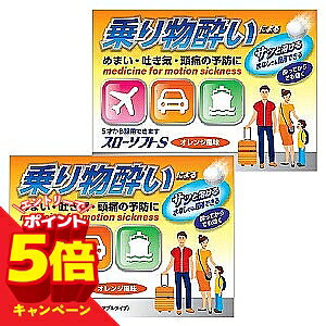 ※パッケージデザイン等は予告なく変更されることがあります。予め御了承下さい。【商品特徴】●スローソフトSは、乗物酔いによるめまい・吐き気・頭痛の予防及び緩和に効果をあらわす薬です。●水なしでも服用できるので、旅行の途中で気分が悪くなった時でも、その場で服用できます。【効能・効果】・乗物酔いによるめまい・吐き気・頭痛の予防及び緩和【成分：6錠中】塩酸メクリジン　75mgピリドキシン塩酸塩　12mg【内容量】12錠【用法・用量】15才以上：1回3錠11才以上15才未満：1回2錠5才以上11才未満：1回1錠・乗物酔いの予防には、乗車船30分前にかむか、口中で溶かして服用して下さい。なお必要に応じて、追加服用する場合には、4時間以上の間隔をおき、服用して下さい。・1日の総服用回数は2回です。＜用法・用量に関連する注意＞（1）用法・用量を厳守してください。（2）小児に服用させる場合には、保護者の指導監督のもとに服用させてください。（3）錠剤の取り出し方　　　錠剤の入っているPTPシートの凸部を指先で強く押して、裏面のアルミ箔を破り、取り出してお飲みください。　　　（誤ってそのまま飲み込んだりすると食道粘膜に突き刺さる等思わぬ事故につながります。【注意事項】■してはいけないこと （守らないと現在の症状が悪化したり、副作用が起こりやすくなります）1．本剤を服用している間は、次のいずれの医薬品も使用しないでください他の乗物酔い薬、かぜ薬、解熱鎮痛薬、鎮静剤、鎮咳去痰薬、抗ヒスタミン剤を含有する内服薬等（鼻炎用内服薬、アレルギー用薬等）2．服用後、乗物又は機械類の運転操作をしないで下さい（眠気等があらわれることがあります。）■相談すること1．次の人は服用前に医師、薬剤師又は登録販売者に相談してください（1）医師の治療を受けている人。（2）妊婦又は妊娠していると思われる人。（3）薬などによりアレルギー症状を起こしたことがある人。（4）次の症状のある人。排尿困難。（5）次の診断を受けた人。緑内障。2．服用後、次の症状があらわれた場合は副作用の可能性があるので、直ちに服用を中止し、この文書を持って医師、薬剤師又は登録販売者に相談してください。関係部位：皮膚症状：発疹・発赤、かゆみ関係部位：泌尿器症状：排尿困難3．服用後、次の症状があらわれることがあるので、このような症状の持続又は増強が見られた場合には、服用を中止し、医師、薬剤師又は登録販売者に相談してください。口のかわき、眠気■保管及び取扱上の注意 （1）直射日光の当たらない湿気の少ない涼しい所に保管してください。（2）小児の手の届かない所に保管してください。（3）他の容器に入れ替えないでください。（誤用の原因になったり、品質が変わることがあります。）（4）使用期限を過ぎた製品は服用しないでください。【区分】指定第2類医薬品■発売元：伊丹製薬株式会社お客様相談室電話：0740-22-2059受付時間：9時から16時30分まで（土，日，祝日を除く）広告文責くすりの勉強堂0248-94-8718文責：薬剤師　薄葉 俊子【使用期限 1年以上】