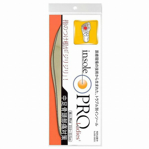 インソールプロ 中足骨頭部痛対策 レディース Mサイズ 1足入 メール便送料無料