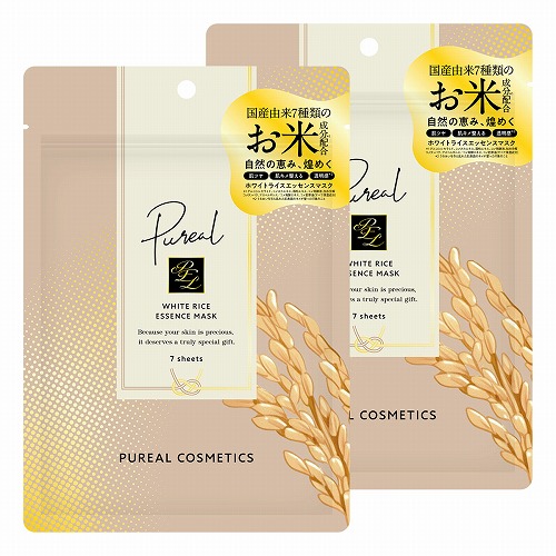 ※パッケージデザイン等は予告なく変更されることがあります。予め御了承下さい。 【商品特徴】 ■「お米」のようにふっくら、うるおい。自然の恵み、煌めく肌ツヤ整う うるおいのある透明感(※1)、肌ツヤ、ふっくらもっちり素肌へ ■国産由来7種類のお米成分(※2)配合 ■肌ツヤ・肌キメ整える 酒粕エキス、米ぬかエキス(※3)、2種類のコメ発酵液(※4)(すべて保湿成分) ■高保湿(※5) 米セラミド(※6)、コメ胚芽油、加水分解コメタンパク(すべて保湿成分) ■ゆらぎ肌ケア 復活草(※7)、チャ葉エキス、CICA(※8)、ティーツリー葉エキス(すべて整肌成分) ■パッチテスト・低刺激テスト済み ※すべての方に肌トラブルが起きないわけではありません。 ※1 うるおいを与え乱れた肌表面のキメが整った印象のこと ※2 グルコシルセラミド、コメヌカエキス、酒粕エキス、コメ発酵液、加水分解コメタンパク、アスペルギルス/コメ発酵エキス、コメ胚芽油(すべて保湿成分) ※3 コメヌカエキス(保湿成分) ※4 コメ発酵液、アスペルギルス/コメ発酵エキス(すべて保湿成分) ※5 メーカー従来品比 ※6 グルコシルセラミド(保湿成分) ※7 ミロタムヌスフラベリフォリア葉/茎エキス(整肌成分) ※8 ツボクサ葉/茎エキス(整肌成分) 【使用方法】 (1)洗顔後の清潔な肌にご使用ください。 (2)シートマスクを取り出し、目鼻口の位置に合わせて顔全体にフィットさせます。 (3)5〜10分ほどおいて、シートマスクをはがします。 (4)肌に残ったエッセンスを手の平で優しくなじませます。その後はいつも通りにお手入れをしてください。 【成分】 水、ソルビトール、イソペンチルジオール、1,2-ヘキサンジオール、コメ胚芽油、 加水分解コメタンパク、酒粕エキス、コメ発酵液、アスペルギルス/コメ発酵エキス、 グルコシルセラミド、α-グルカン、コメヌカエキス、ナイアシンアミド、 シロキクラゲ多糖体、イヌリン、ミロタムヌスフラベリフォリア葉/茎エキス、 ツボクサ葉/茎エキス、ティーツリー葉エキス、アラントイン、チャ葉エキス、 ナットウガム、ベタイン、パルミチン酸エチルヘキシル、BG、プロパンジオール、 ジステアリン酸ポリグリセリル-3メチルグルコース、PEG-60水添ヒマシ油、 オリーブ油脂肪酸セテアリル、カルボマー、オリーブ油脂肪酸ソルビタン、 トロメタミン、ヒドロキシプロピルセルロース、酢酸トコフェロール、EDTA-2Na、 カプリルヒドロキサム酸 【注意事項】 ・お肌に異常が生じていないかよく注意してご使用下さい。 ・お肌に合わないときは、ご使用をおやめください。そのまま化粧品の使用を続けますと、症状を悪化させることがありますので、皮膚科専門医等にご相談されることをおすすめします。 (1)使用中、赤味、はれ、かゆみ、刺激、色抜け（白斑等）や黒ずみ等の異常があらわれた場合 (2)使用したお肌に直射日光があたって上記のような異常があらわれた場合 ・きず・はれもの・湿しん・かぶれ等の異常のある部位にはお使いにならないでください。 ・目に入った時は、こすらずにすぐにきれいな水で洗い流してください。目に違和感が残る場合には、眼科医にご相談ください。 ・開封時チャックの上部の袋内部に液が付着している場合がありますのでご注意ください。 ・使用後はチャックをしっかり閉め、必ずチャック部分を上にして保管してください。 ・開封後は早めにお使いください。 ・長時間の使用を避けシートマスクをつけたまま眠らないでください。 ・衛生上、一度ご使用になられたマスクは繰り返してお使いにならないでください。また、一度取り出したマスクは袋に戻さないでください。 ・乳幼児の手の届かないところに保管してください。 ・高温又は低温の場所、直射日光のあたる場所には保管しないでください。 ・シートマスクは水に溶けませんので、下水等に流さないでください。 【原産国】 日本 ■発売元：マルマンH＆B 株式会社 広告文責 くすりの勉強堂 TEL 0248-94-8718