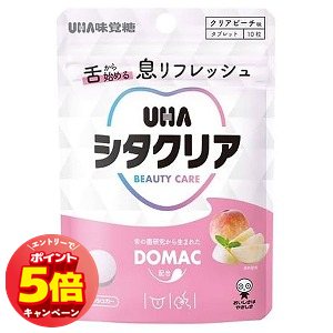 「エントリーでポイント5倍」UHA味覚糖 シタクリア タブレット クリアピーチ味 10粒入