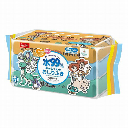 ※パッケージデザイン等は予告なく変更されることがあります。予め御了承下さい。 【商品特徴】 ■成分の99%以上が純水でできたおしりふき ・ふんわりとやわらかな肌ざわりのシート ・オープンシールには、シートが取り出しやすい便利なオーバーストップ機能付き ・弱酸性 ・日本製。国内工場で徹底した衛生管理のもと生産 ・シートサイズ:約160×140mm 【使用方法】 ■オープンシールの使用方法と注意 ・オープンシールを折れ曲がる位置までゆっくりはがして1枚ずつ取り出してください。 ・無理にはがしたり、強い力で引っ張るとシールが破れたり、閉まりにくくなる場合があります。 ・使用後は中身の乾燥を防ぐため、隙間ができないようにシールをしっかり閉めてください。 【成分】 ・水、BG、DPG、クエン酸、EDTA-2Na、安息香酸、安息香酸Na、ブチルカルバミン酸ヨウ化プロピニル、ベンザルコニウムクロリド 【素材】 ・基布素材:ポリエステル、レーヨン 【注意事項】 ・シートは水に溶けません。トイレには流さないでください。 ・お肌に異常が生じていないかよく注意して使用してください。お肌に合わない場合には使用をやめてください。 ・使用中や使用後、直射日光にあたった後に、赤み、はれ、かゆみ、刺激、色抜け(白斑等)や黒ずみ等の異常があらわれた場合はただちに使用を中止して皮フ科医等に相談してください。そのまま使用を続けますと、症状を悪化させることがあります。 ・傷やはれもの、しっしん等の異常のある部位には使用しないでください。 ・目に入らないように注意してください。目に入った場合はすぐに水かぬるま湯で十分洗い流してください。 ・直射日光のあたる場所や高温・低温になる場所に保管しないでください。 ・乳幼児の誤飲・誤食・誤使用を避けるため、手の届かない場所に保管してください。 ・温めるとシートが変色する場合があります。 ・内容成分(原材料)のにおいが感じられる場合がありますが、品質には問題ありません。 ・開封後はなるべく早くご使用ください。 【原産国】 日本 ■発売元：レック 株式会社 広告文責 くすりの勉強堂 TEL 0248-94-8718