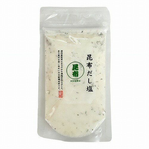 ※パッケージデザイン等は予告なく変更されることがあります。予め御了承下さい。 【商品特徴】 ・国内産の昆布のエキスと粉末を使用しただし塩 ・昆布の味わいたっぷりのあっさりとしただし塩に仕上げました 内容量：160g 【原材料・成分】 ・食塩(国内製造)、昆布だし顆粒(食塩、砂糖、乳糖、昆布粉末、その他)、かごめ昆布粉末/調味料(アミノ酸等)、 着色料(紅花黄、クチナシ) (一部に乳成分を含む) 【栄養成分】 100gあたり ・エネルギー:111kcal ・たんぱく質:18.8g ・脂質:0.1g ・炭水化物:8.8g ・食塩相当量:66g 【保存方法】 ・直射日光、高温多湿の場所を避けて保存してください。 【注意事項】 ※ 本品製造工場では、小麦・卵・乳成分・えび・かにを含む製品を生産しています。 【原産国】 日本 ■発売元：はぎの食品 株式会社 広告文責 くすりの勉強堂 TEL 0248-94-8718