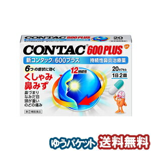 【第（2）類医薬品】 新コンタック600プラス 20カプセル メール便送料無料 ※セルフメディケーション税制対象商品