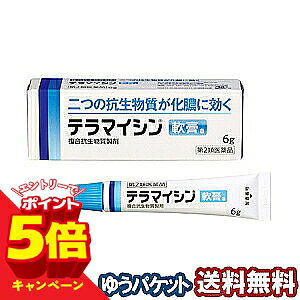 【エントリーでP5倍】【第2類医薬品】 テラマイシン軟膏a 6g メール便送料無料
