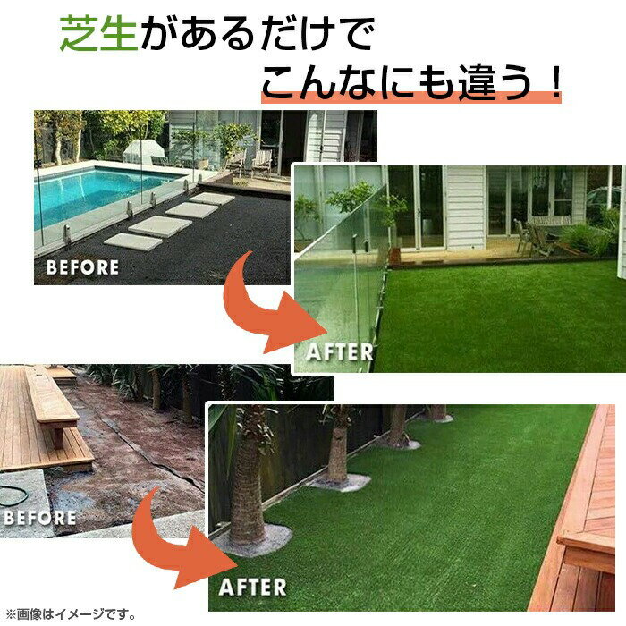 【送料無料】人工芝 ロール 1m×10m 芝丈30mm リアル 高密度 選べる2色展開 防カビ ...