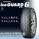 【タイヤ交換可能】【送料無料】【2023年製】18インチタイヤ YOKOHAMA iceGUARD6 ig60 245/45R18-100Q 【1本】2454518 ヨコハマタイヤ アイスガード スノータイヤ 冬用タイヤ snowtire studless tire スキー スノーボード アイスバーン 雪道 雪国 横浜タイヤ