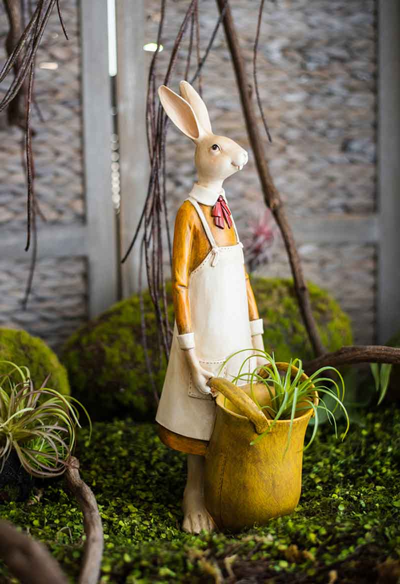 うさぎ 置物 【送料無料】ウサギ 樹脂製 モダン 小物入れ 収納 収納ボトル オーナ...