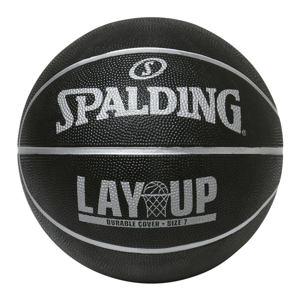 レイアップ ラバー ブラック×グレー 5号球 84-755Z | 正規品 SPALDING スポルディング バスケットボール バスケ 5号 ラバー ゴム 屋外 外用 屋内 室内