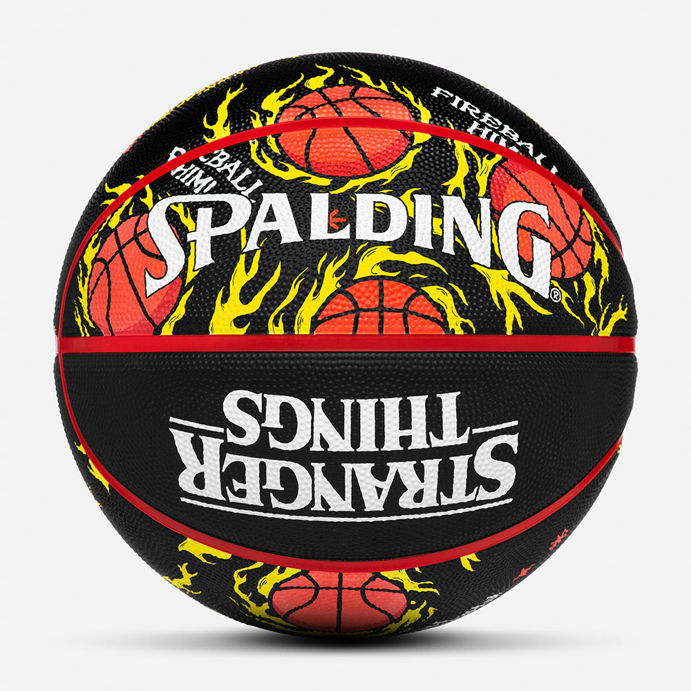 ストレンジャー・シングス ヘルファイア ラバー 7号球 84-865Z | 正規品 SPALDING スポルディング バスケットボール バスケ 7号球 ラバー 屋外 外用 ブラック レッド コラボ 1