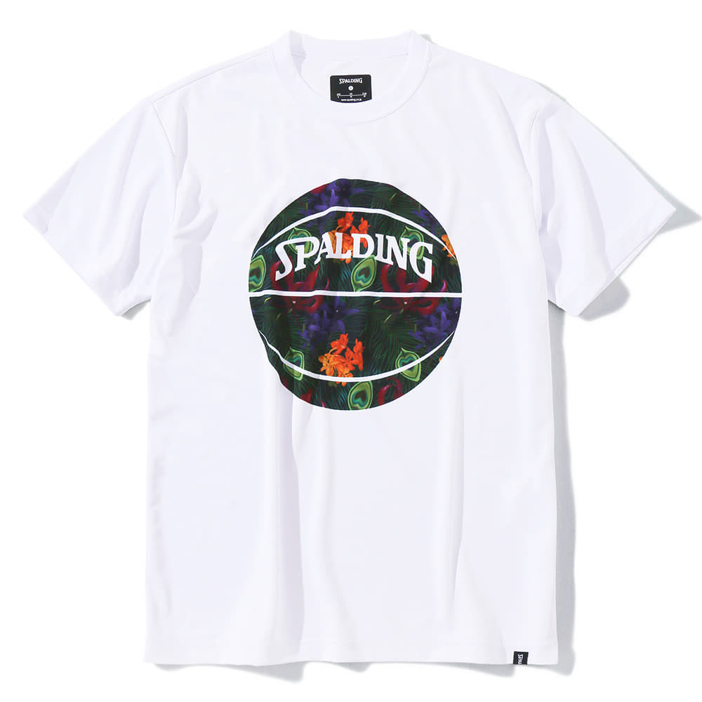 ウエア Tシャツ トロピクスボールプリント SMT23004 | 正規品 SPALDING スポルディング バスケットボール バスケ ウェア 練習着 半袖 Tシャツ シャツ メンズ レディース