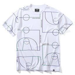 ウエア Tシャツ バスケットボールコート SMT203110 | 正規品 SPALDING スポルディング バスケットボール バスケ NBA ウェア 練習着 半袖 シャツ メンズ レディース