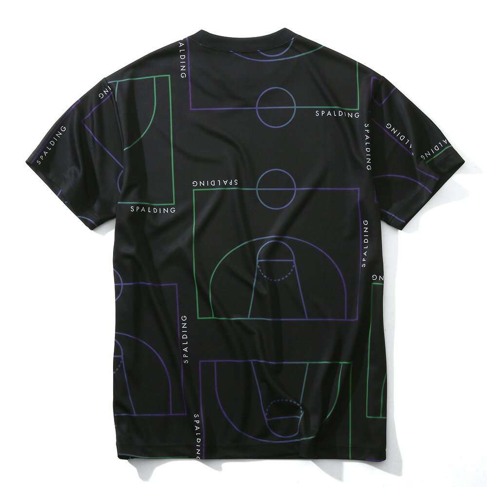 Tシャツ バスケットボールコート SMT203110 | 正規品 SPALDING スポルディング バスケットボール バスケ NBA ウェア 練習着 半袖 シャツ メンズ レディース 3