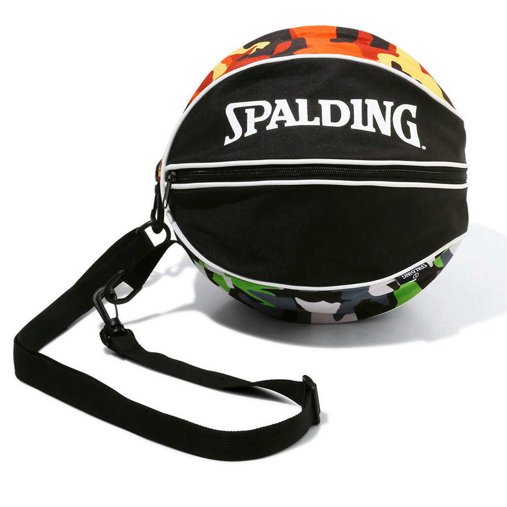 ボールバッグ マルチカモ グリーン オレンジ 49-001MGO | 正規品 SPALDING スポルディング バスケットボール バスケ バッグ ボールケース ボール バッグ 1個 メンズ レディース ジュニア オシ…