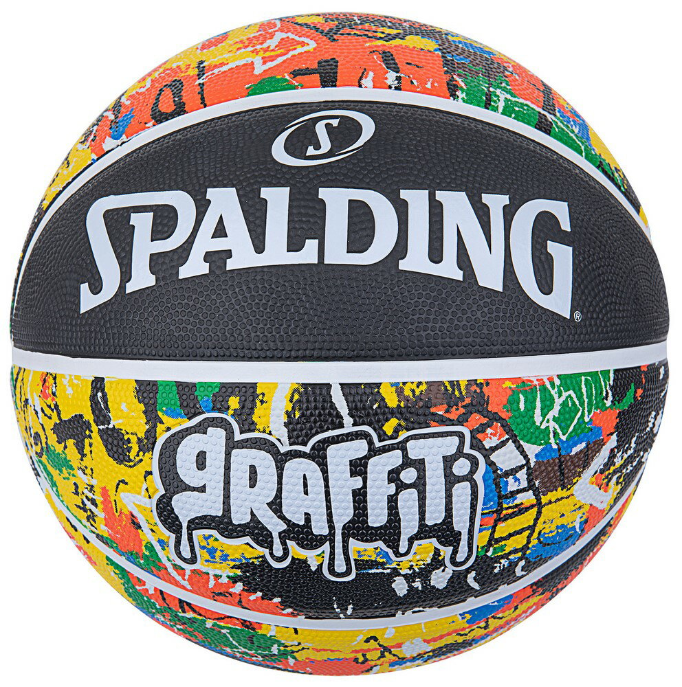 グラフィティ レインボー ラバー 7号球 84-372Z | 正規品 SPALDING スポルディング バスケットボール バスケ 7号 大人 男性 メンズ ラバー ゴム 屋外 外用