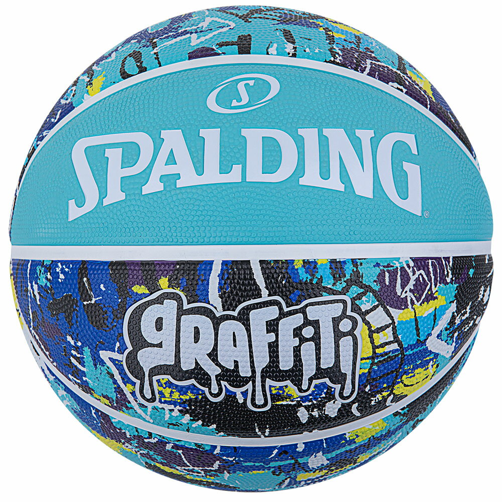 グラフィティ ブルー 7号球 84-373Z | 正規品 SPALDING スポルディング バスケットボール バスケ 7号 大人 男性 メンズ ラバー ゴム 屋外 外用