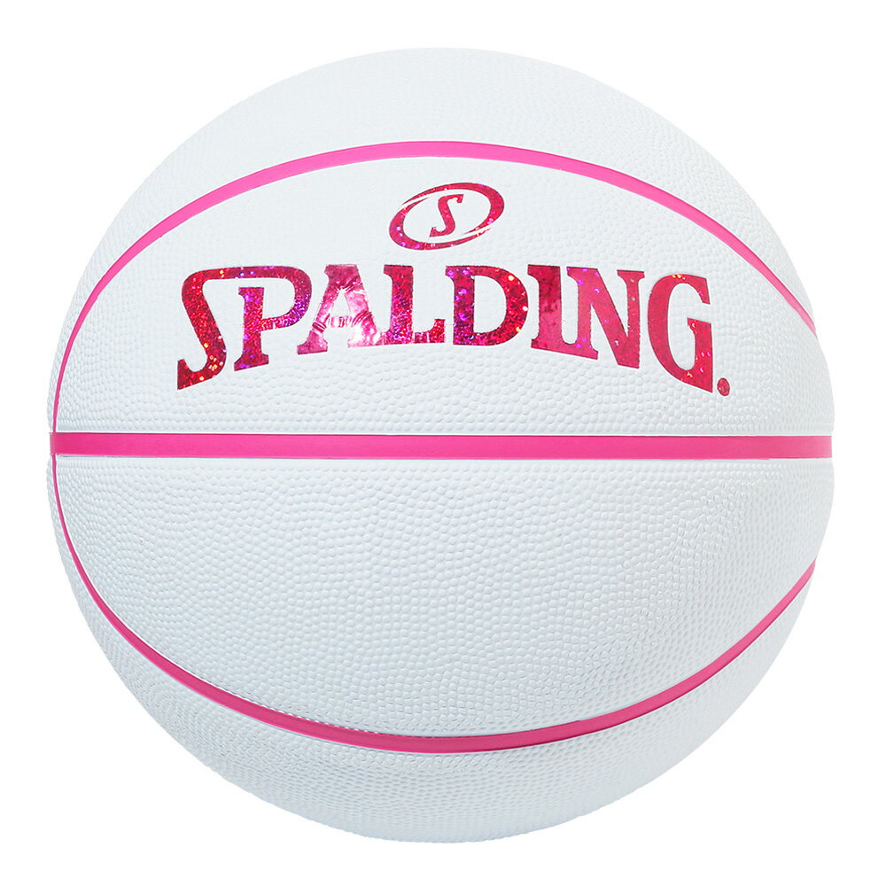 ホログラム ホワイト×ピンク 5号球 84-527J | 正規品 SPALDING スポルディング バスケットボール バスケ NBA 5号 ラバー ゴム 屋外 外用 屋内 室内