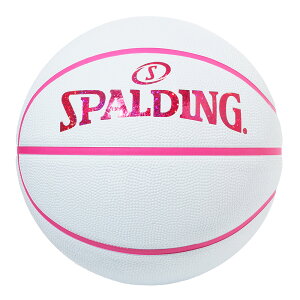 ホログラム ホワイト×ピンク 5号球 84-527J | 正規品 SPALDING スポルディング バスケットボール バスケ NBA 5号 ラバー ゴム 屋外 外用 屋内 室内