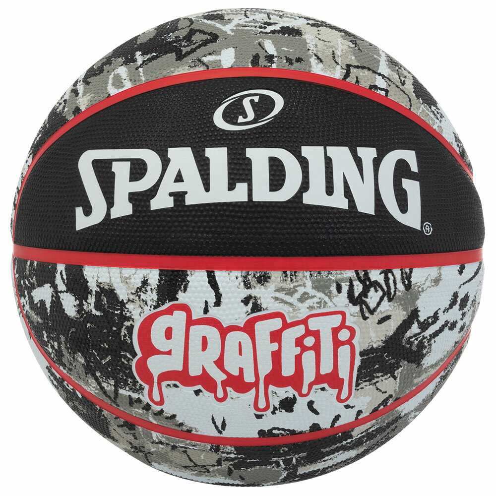 グラフィティ ブラック レッド 6号球 84-532J | 正規品 SPALDING スポルディング バスケットボール バスケ 6号 女性 ウィメンズ ラバー ゴム 屋外 外用