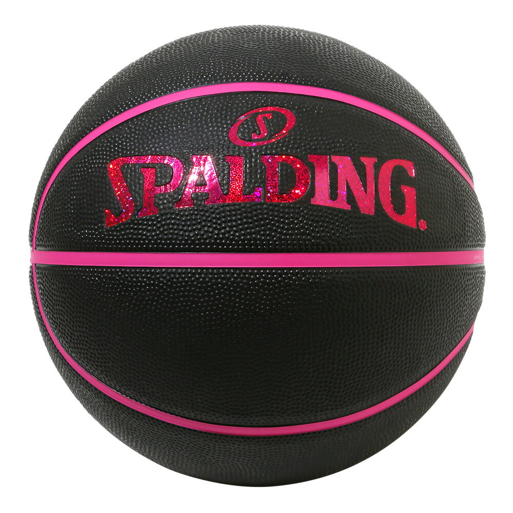 ホログラム ブラック×ピンク 6号球 84-534J | 正規品 SPALDING スポルディング バスケットボール バスケ 6号 女性 ウィメンズ ラバー ゴム 屋外 外用
