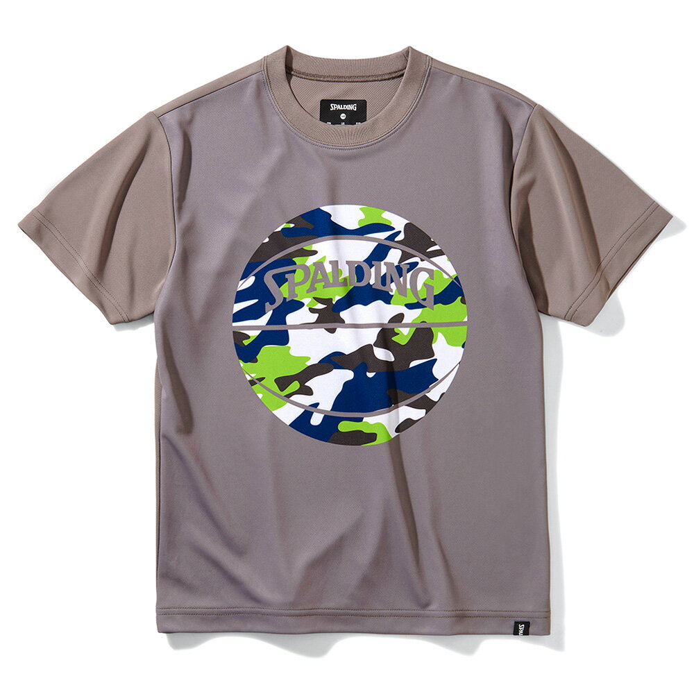 ジュニアTシャツマルチカモボールSJT211620|正規品SPALDINGスポルディングバスケットボールバスケNBAウェア練習着半袖シャツジュニアキッズ