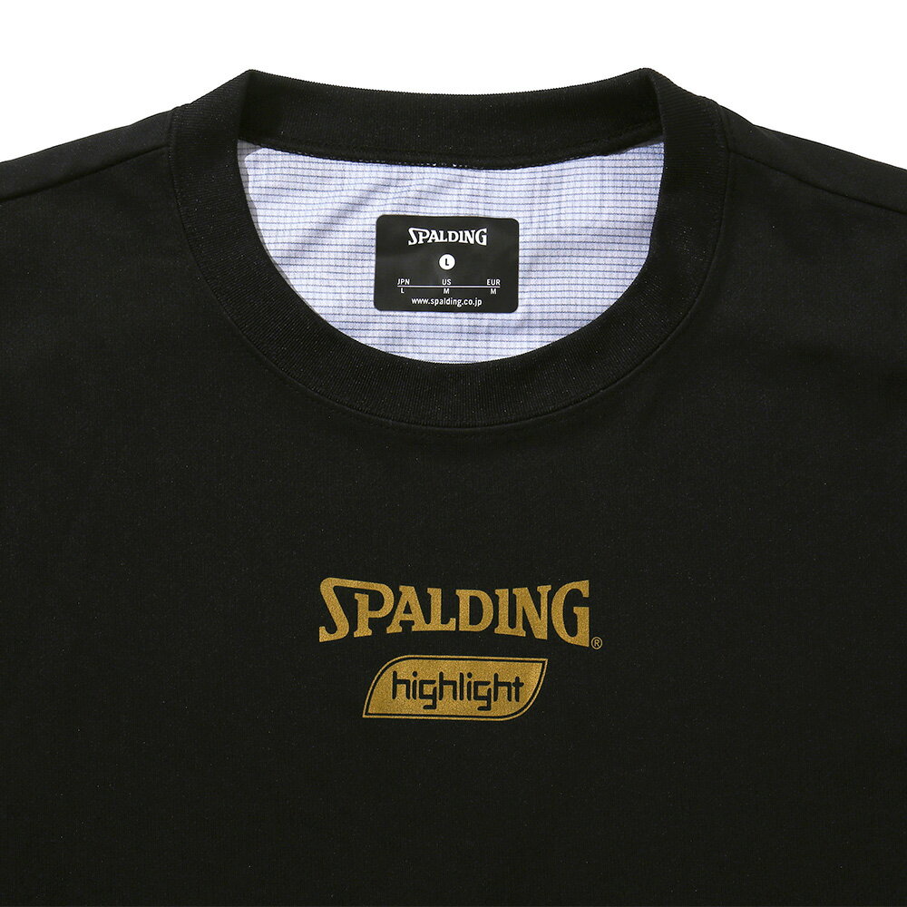 Tシャツ ゴールドハイライト ウォーターマーク SMT22035 | 正規品 SPALDING スポルディング バスケットボール バスケ ウェア 練習着 半袖 シャツ メンズ レディース 3