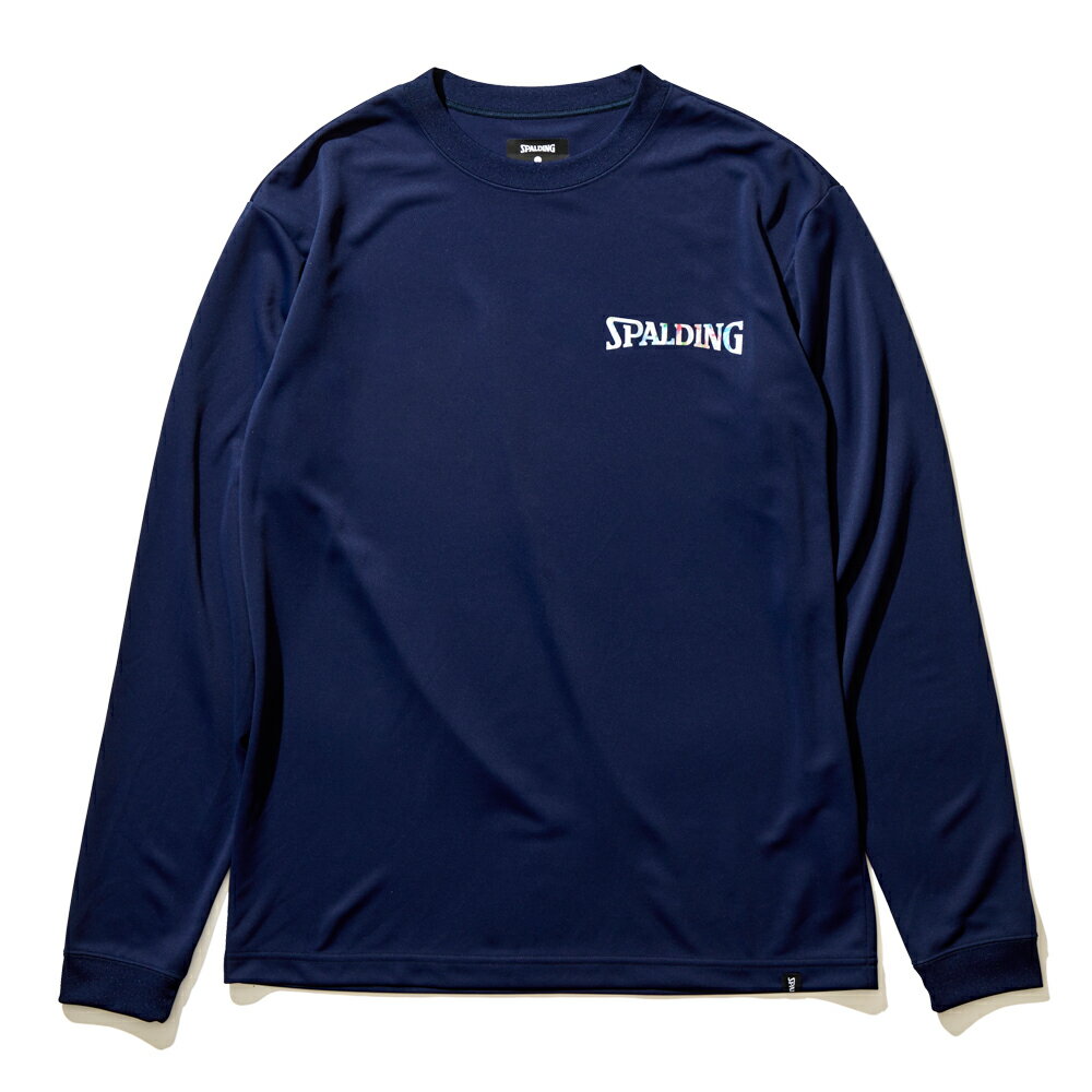 ロングスリーブ Tシャツ ホログラム ワードマーク SMT22129 | 正規品 SPALDING スポルディング バスケットボール バスケ ウェア 練習着 長袖 長袖Tシャツ シャツ メンズ レディース