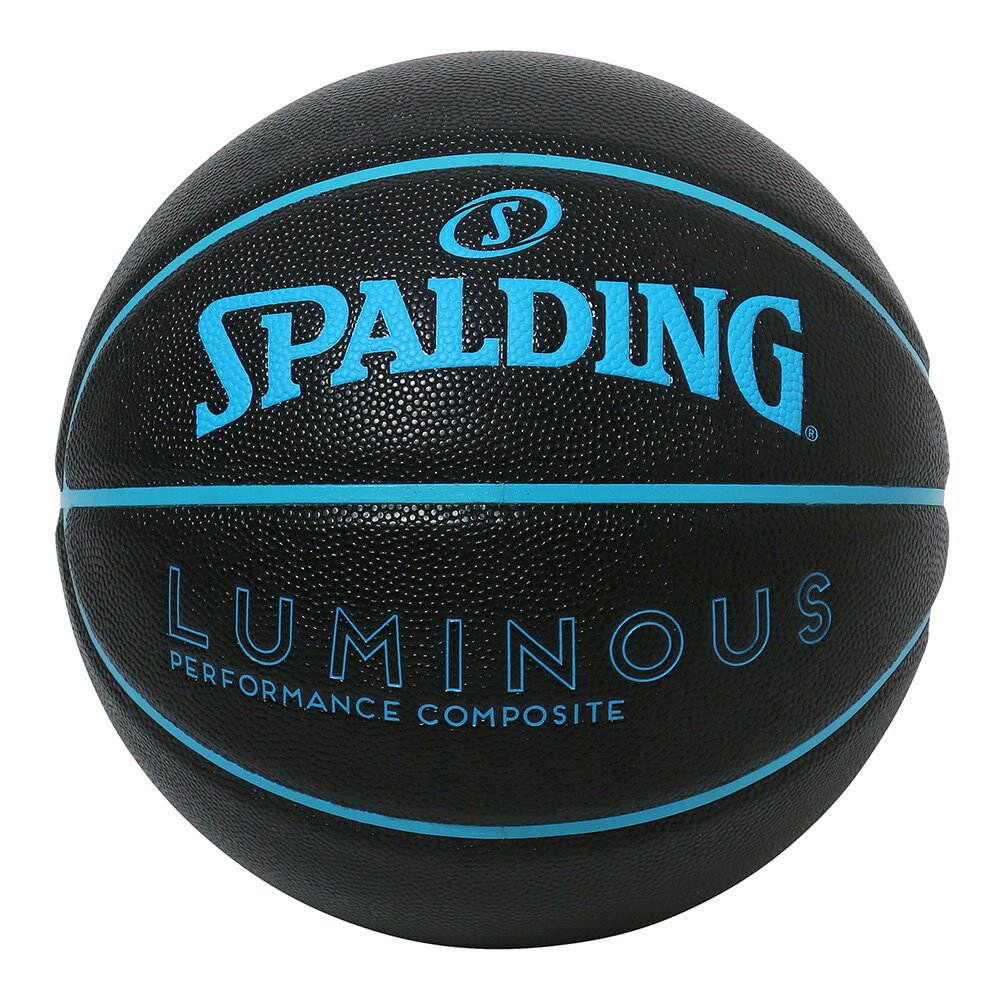 ボール ルミナス コンポジット ブラック×ブルー 7号球 77-846J | 正規品 SPALDING スポルディング バスケットボール バスケ 7号 男性 メンズ 皮 革 合成皮革