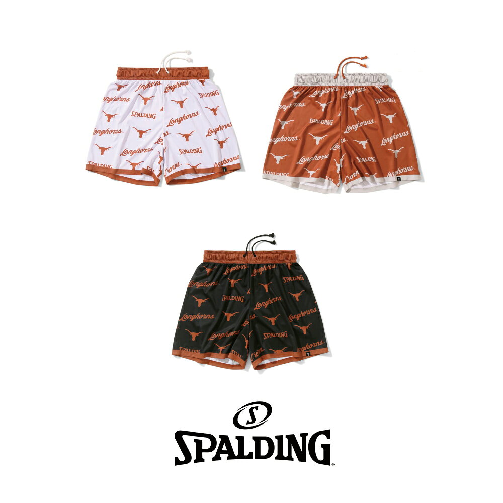 SMP24026TX SPALDING ジャージー ショーツ テキサス ロング ホーンズ パターン ｜ 正規品 スポルディング バスケットボール バスケ ハーフパンツ メンズ レディース 男性 女性 ユニセックス 男女兼用 おしゃれ オシャレ