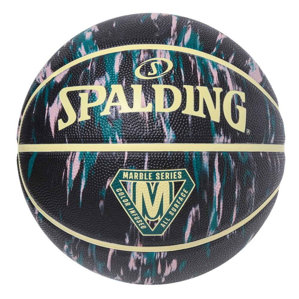 85-363J SPALDING マーブル トープ×レモン ラバー 7号球 ラバー ｜ 正規品 スポルディング バスケットボール バスケ 7号 ゴム 屋内 屋外 トレンド ニュアンスカラー マーブルラバー