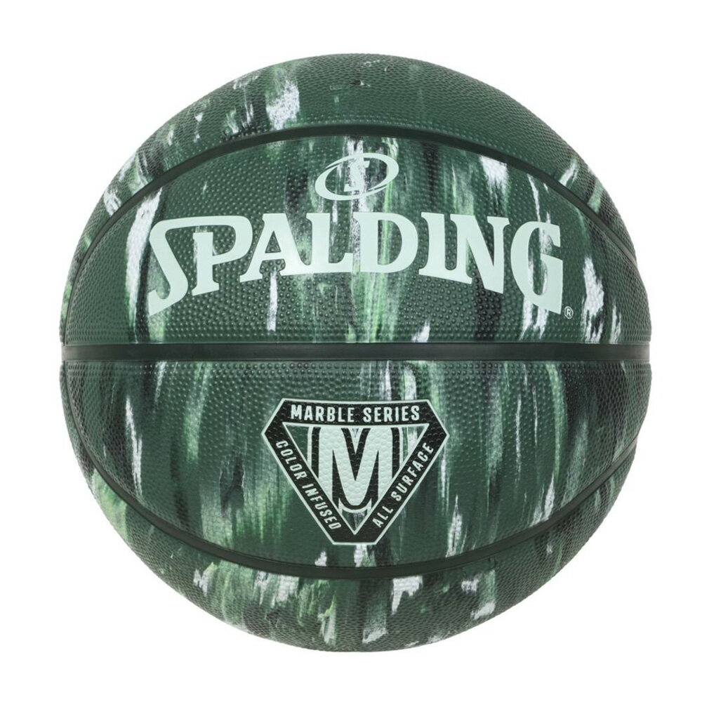 85-364J マーブル ティール×グリーン×ミント 7号球 ラバー ｜ 正規品 SPALDING スポルディング バスケットボール バスケ 7号 ラバー ゴム 屋外 外用 屋内 室内