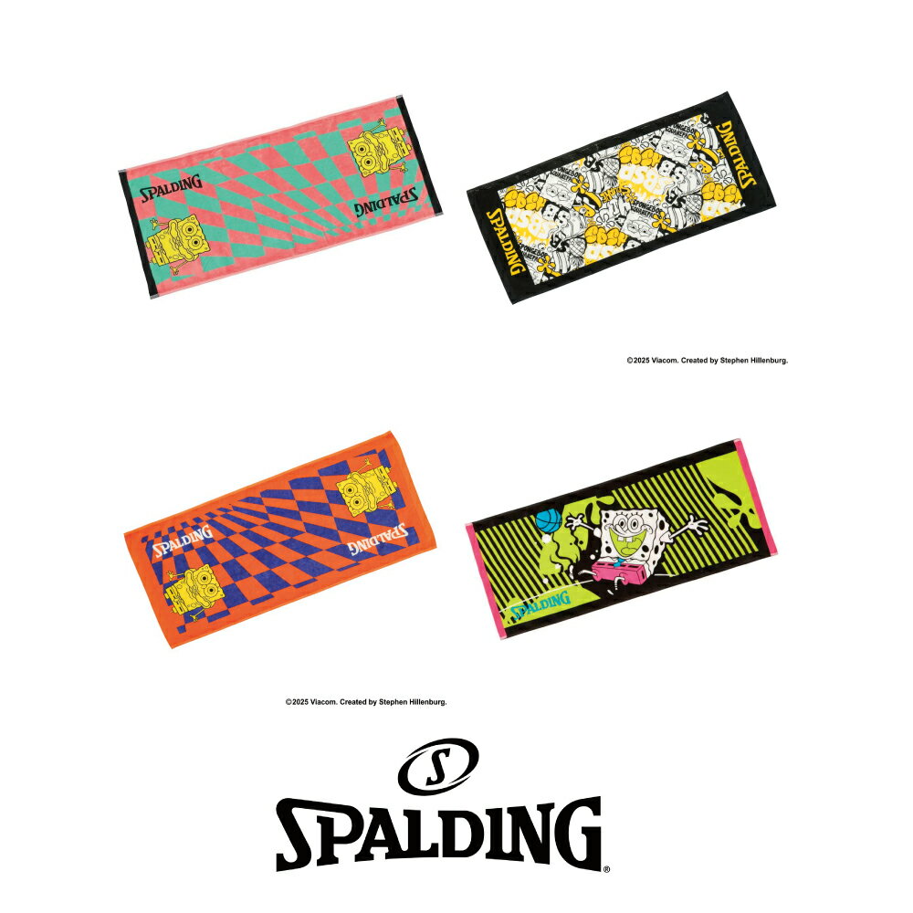 乐天商城 - SAT211310 SAT211320 SAT21133 SAT211340 SPALDING プリントタオル W34×H80cm ｜ 正規品 スポルディング スポンジ・ボブ バスケットボール バスケ タオル アクセサリ メンズ レディース ユニセックス 男女兼用 おしゃれ オシャレ