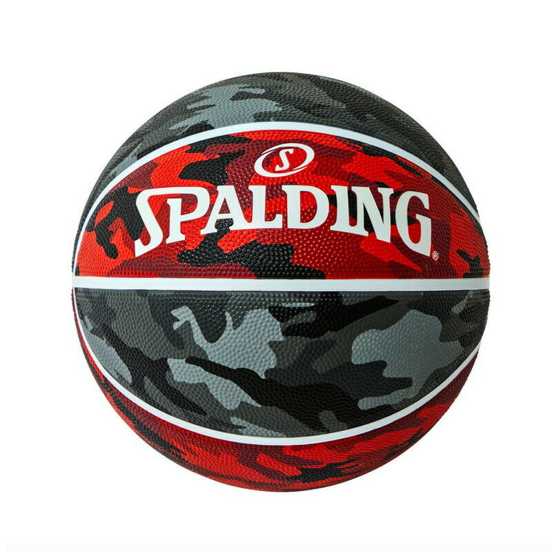 84-805J マルチカモ レッド×グレー 7号球 ラバー | 正規品 SPALDING スポルディング バスケットボール ..