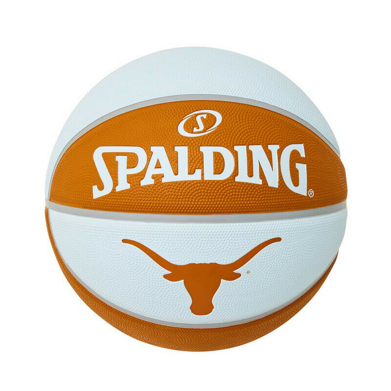 84-916J テキサス HOOK’EM マーク ラバー 7号球 ｜ 正規品 SPALDING スポルディング バスケットボール バスケ 7号 屋外 外用 屋内 室内 店長オススメ オシャレ
