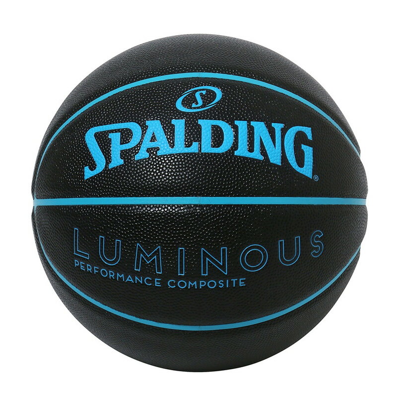乐天商城 - 77-846J SPALDING ルミナス コンポジット ブラック×ブルー 7号球 ｜ 正規品 スポルディング バスケットボール バスケ 7号 ラバー ゴム 屋外 外用 屋内 室内