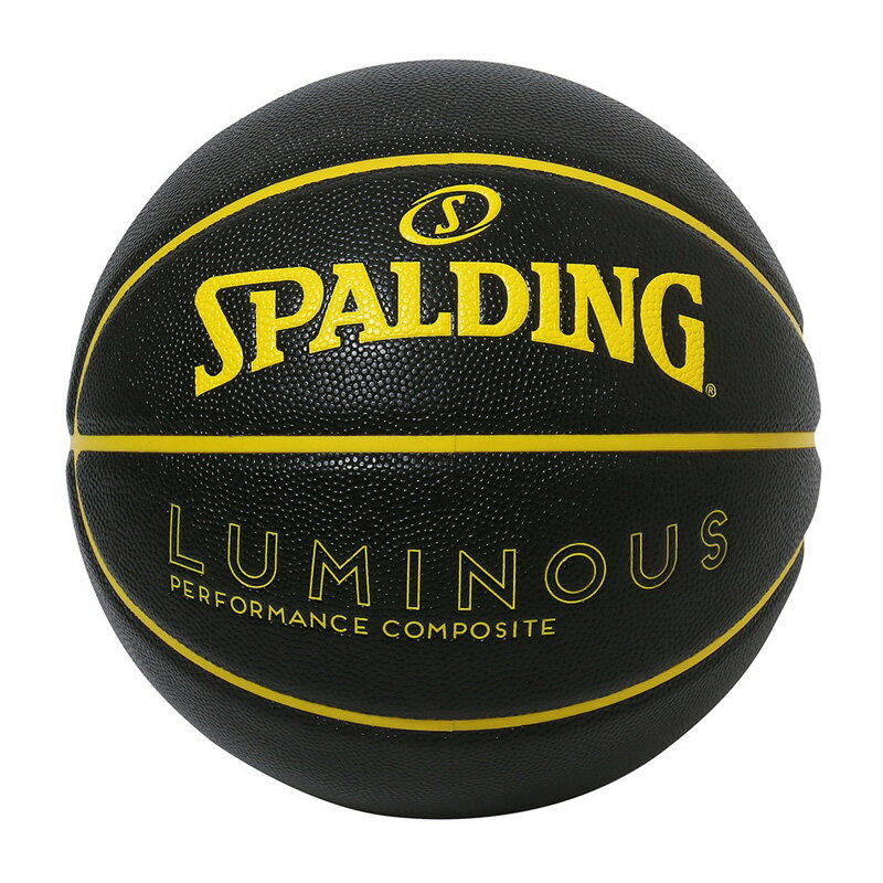 乐天商城 - 77-861J SPALDING ルミナス コンポジット ブラック×イエロー 5号球 ｜ 正規品 スポルディング バスケットボール バスケ 5号 ラバー ゴム 屋外 外用 屋内 室内