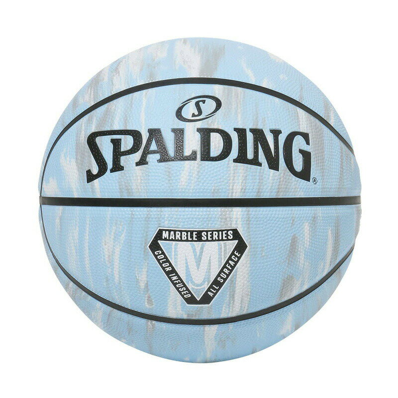 乐天商城 - 84-928J マーブル カロライナ ブルー ラバー 7号球 ｜ 正規品 SPALDING スポルディング バスケットボール バスケ 7号 ラバー ゴム 屋外 外用 屋内 室内