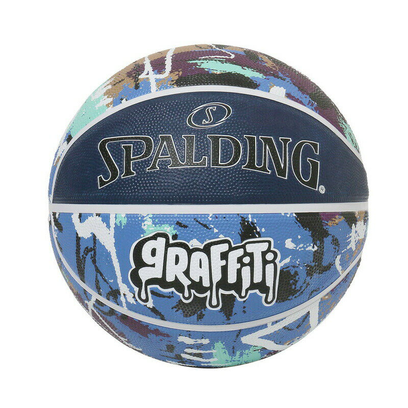 乐天商城 - 84-937J グラフィティ ネイビー×ブルー ラバー 7号球 | 正規品 SPALDING スポルディング バスケットボール バスケ 7号 ラバー ゴム 屋外 外用 屋内 室内