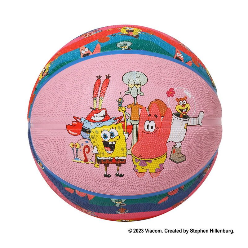 ●サイズ：6号球 ●素材：ラバー ●スポンジ ●ボブと仲間たちがカラフルなウェーブに乗ったポップなパターンのラバーボール ●アウトドアでのプレーに適した耐久性に優れるラバーを使用。